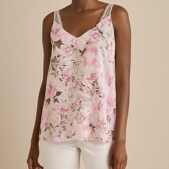 Express Tops - Express Floral Lace Cami XL Cottagecore Coquette Feminine Romantic Top Camisole
